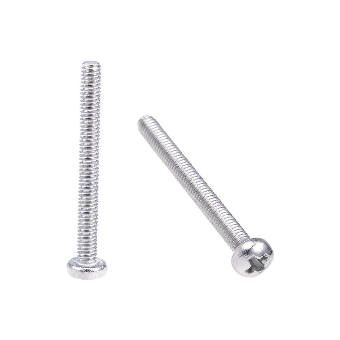 sourcing map M2.5x25mm Machine Screws Pan Phillips Cross Head Screw 304 Stainless Steel Fasteners Bolts 30Pcs