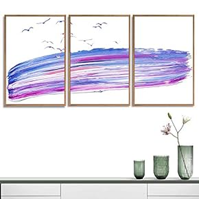 3 Piece Framed Canvas Wall Art for Living Room, Bedroom Abstract Tree Canvas Prints for Home Decoration Ready to Hang - 16"x24"x3 Panels