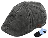 Men's Newsboy Vintage Cotton Washed Duckbill Ivy Hat With Low Cut Sock