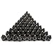 SamuRita Metal Style Mushroom Tree Spikes Leather Studs and Rivets for Crafts DIY Designs(50sets Gun-Black)