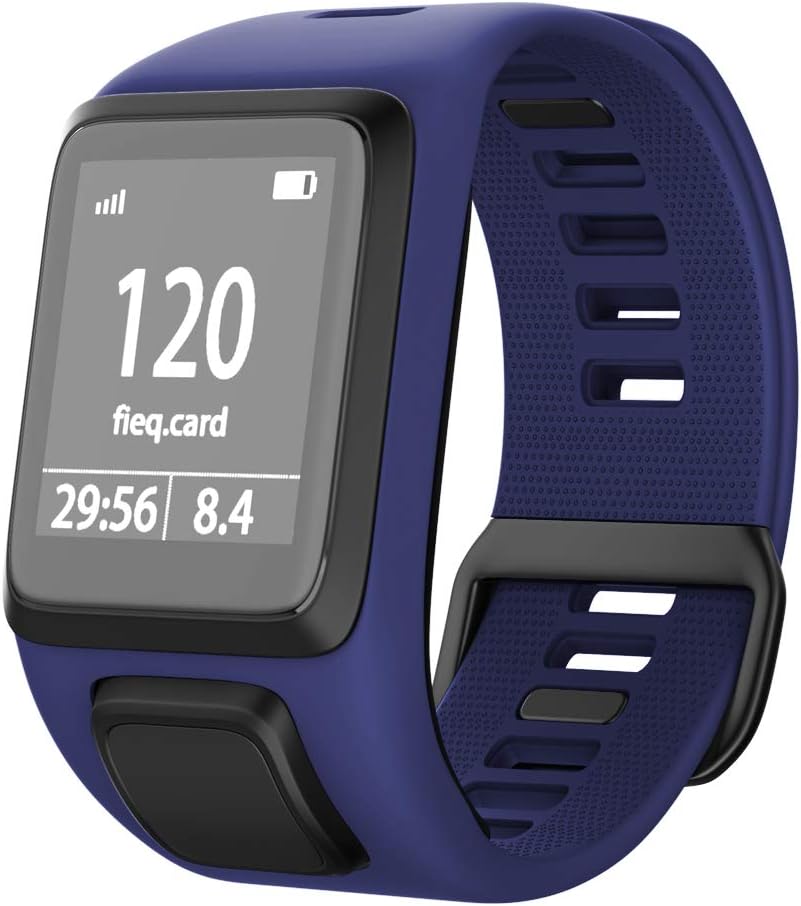 NotoCity for Tomtom Strap Watch Strap Replacement for Tomtom Runner 3, Spark 3, Runner 2, Spark, Golfer 2,Adventurer(dark blue)