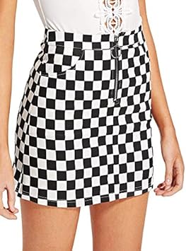 Perseguição Simpatizar Planar falda a cuadros blanco y negro - tpwd.pt