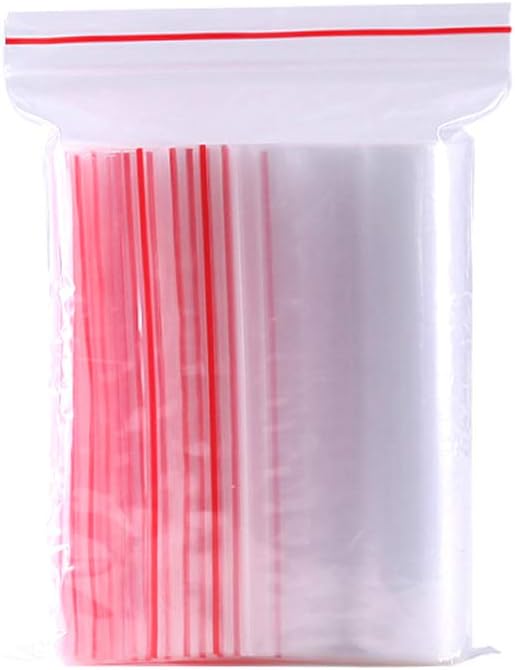 200 Pieces (3.5 x 4.5 Inches) Clear Plastic Resealable Grip Seal Bags for for Candy, Soap, Cookie, Valentine Chocolates by MASS DYNAMIC