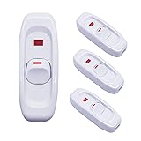 mankk 4PCS Appliance Inline Cord Switch White AC