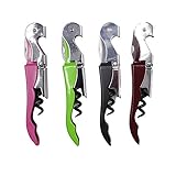 Metallic Double Hinged Waiter's Corkscrew with Foil