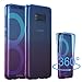Galaxy S8 Clear Case, AMASELL 360 Full Protective Shockproof Front and Back Transparent TPU Design Gel Soft Case Cover for Samsung Galaxy S8 /SM-G950, Blue Purple