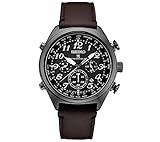 Seiko Men's Prospex Radio Sync Solar Brown Leather Strap Watch