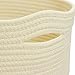 Cotton Rope Basket for Laundry - Toy Storage - Eco-Friendly, Natural Color and Tightly Woven - Medium Size 15 x 13 inch Organizer, with Bonus 8 x 6 inch Nylon Organizer - Mold Resistant and Decorative