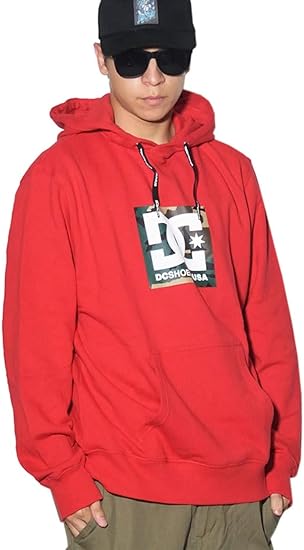 Amazon Dc Shoes ディーシーシューズ パーカー メンズ レッド L トレーナー パーカー 通販