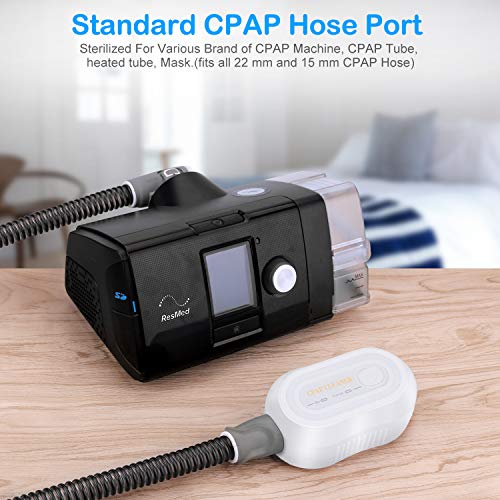 Moocoo Upgraded CPAP Cleaner - Portable Mini CPAP Cleaning Machine - Suits for CPAP Machine Mask Regular & Heated Hose Pipe Tube Accessories, White