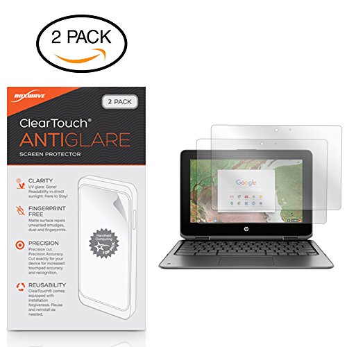 HP Chromebook x360 11 G1 EE Screen Protector, BoxWave [ClearTouch Anti-Glare (2-Pack)] Anti-Fingerprint Matte Film Skin HP Chromebook x360 11 G1 EE