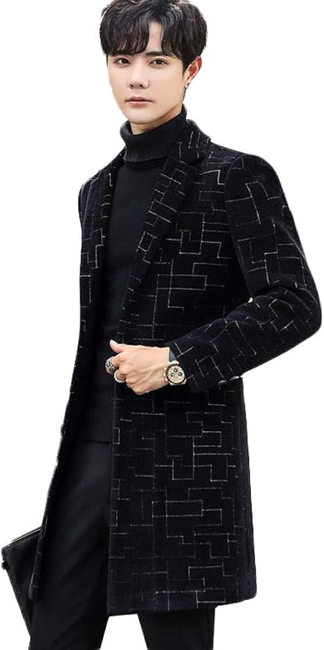 Amazon Zhongjue ジュージェン メンズ チェスターコート スリム 厚手 コート ロング丈 メルトン ラシャコート 防寒 ビジネスジャケット カジュアル 暖かい アウター 冬 大きいサイズ 通勤 コート ジャケット 通販