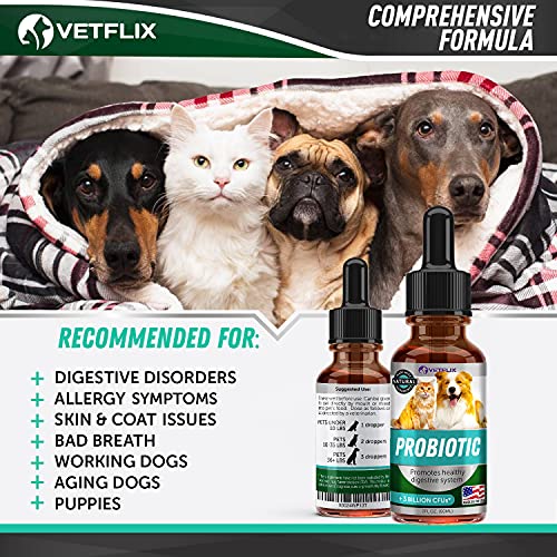Premium Probiotics for Dogs & Cats Digestive Enzymes & Prebiotics
