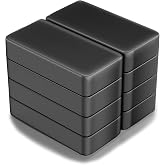 BY JMY Ferrite Blocks Ceramic Magnets 1 7/8" x 7/8" x 3/8" Rectangular Magnets, Grade 8 - for Crafts, Science and Hobbies - 8 Pieces