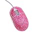 Eco-Fused USB Optical Computer Mouse with Crystal Bling Rhinestone Design with Retail Packaging (Pink Rhinestones)