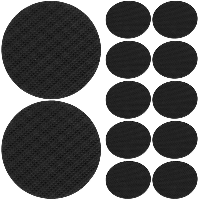 BRIGHTFUFU 12 Pcs Billiard Pool Table Leg Shims, Adjustable Pool Table Leveler kit Foot Pads Lifting Eva Furniture Legs Feet for Stable Support 8.6Cm Diameter Black