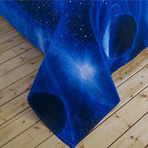 Ikevan 3 Pcs Bed Linen Home Textile Bedding Set Duvet Cover Star Colorful Bed Pillowcases(1 pc Duvet Cover 200x230cm+2 pcs Pillowcases 48x74cm ) (05) - Thumbnail 2