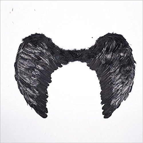 Halloween Costumes For Women White Angel Wings For Cosplay Christmas Costumes for Kids (6045cm, Black)