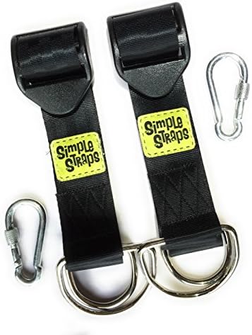 Simple Straps Swing & Hammock Straps - Tree Hanging Kit: 2 Adjustable 55" Straps & Carabiners
