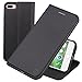Nouske iPhone 7 Plus iPhone 8 Plus Case Flip Folio Wallet Stand up Credit Card Holder Cover Holster/Magnetic Closure/TPU bumper/360 Full Body Protection, Black