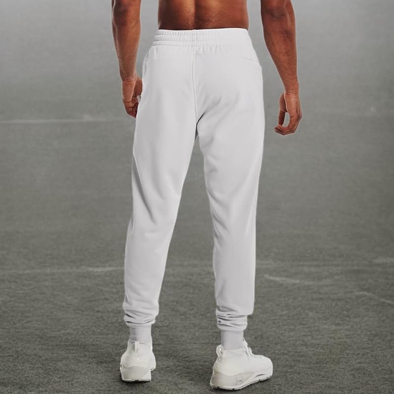 Mens Fleece Bottoms Armour Fleece Joggers, Halo Gray, 1373362, Taglia SM