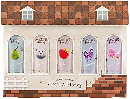 VECUA Honey Wonder Honey Bees Forest Hand Cream Gift Body Cream Pair & Floral, Maple Honey, Apple Honey, Lavender Cream, Flower Jure 20gx5