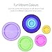 Set of 8 Silicone Food Savers Fruits and Vegetable Huggers Reusable Food Pouch Lid Storage Containers Hammock Protector for Fresh Food | Dishwasher Safe and BPA Free (Macaron Delight/Berry Delicious)
