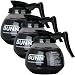 BUNN Glass Regular Coffee Pot Decanter / Carafe, 12 Cup, Set of 3, Black