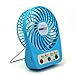 innobay Handy Portable Rechargeable Fan Operated by Built-in Lithium Battery, 7 blades, 4 Speeds of Air Force Adjustable, Timing Function and Battery Status Visible, Perfect Gift for Kids (Blue)