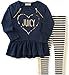 Juicy Couture Little Girls' 2 Piece Tunic and Striped Legging Set, Blue, 5