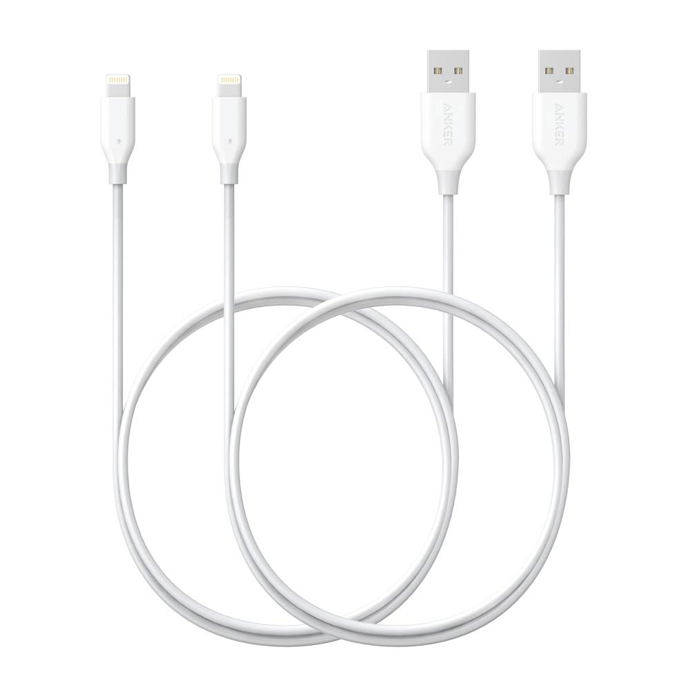 Anker [2 Pack] Powerline Lightning Cable (6ft) Apple MFi Certified