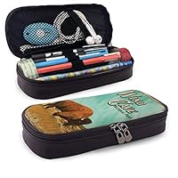 Pgonesex Wind Cave National Park Leather Cute Pencil Case - High Capacity Pencil Pouch Stationery Organizer Multifunction Cosmetic Makeup Bag, Perfect Holder for Pencils and Pens