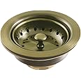 Kingston Brass K111BAB Tacoma Basket Strainer, Antique Brass,4.44 x 4.44 x 2.5