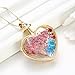 Usstore 1PC Women Dry Flower Heart Glass Wishing Necklace Bottle Pendants Partty Gift Alloy (C)