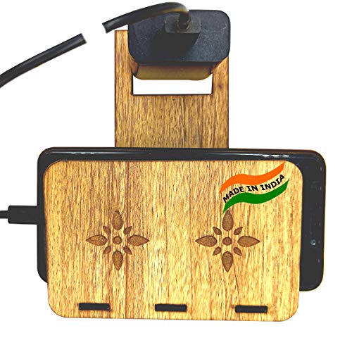 MD Proelectra PD Craft0zone - Wooden Portable Wall Mobile Charging Holder - Creative Wooden Art