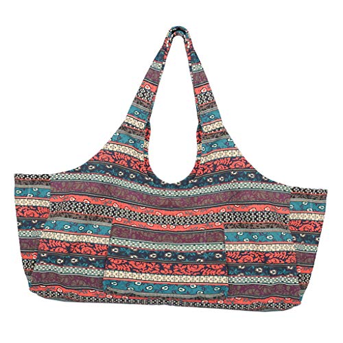 MagiDeal-Large-Capacity-Print-Canvas-Yoga-Bag-Yoga-Mat-Bag-Yoga-Mat-Holder-Carrier-with-Pockets-29x9x12-inches