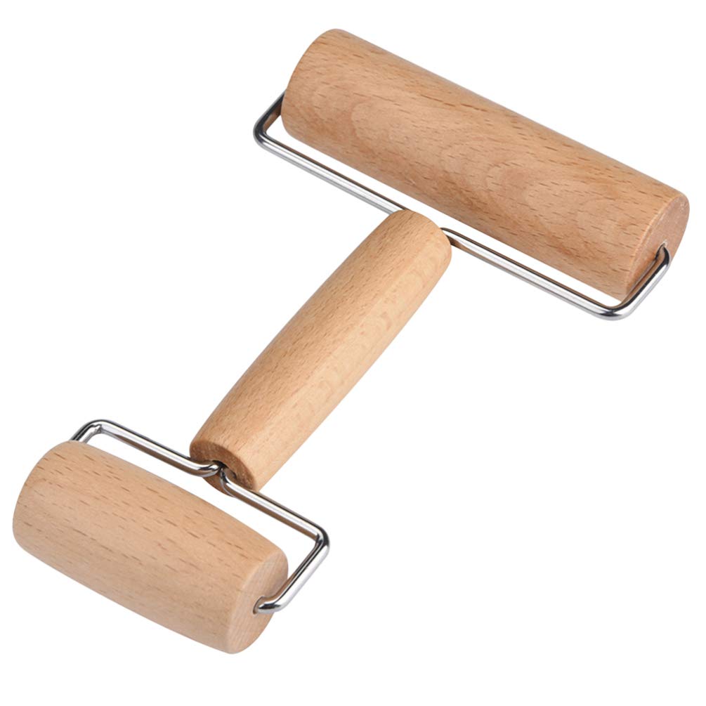 T Tool Wooden Diamond Roller Rhinestone Painting Double Head Wood Rolling Pin Pressing Diamond Accessories Ceramic Tool for Children Adults Pizzas