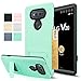LG V20 Case,AnoKe [Card Slots Holder][Not Wallet] Kickstand Hard Plastic PC TPU Soft Hybrid Shockproof Heavy Duty Protective Holster Stand Case For LG V20 2016 KC1 Mint
