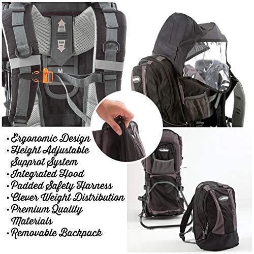 Luvdbaby Premium Baby Backpack Carrier with Removable Backpack 2 in 1