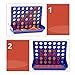 4 in a Row,QM-STAR Line Up 4 Game Classic Family 4 in a Row Board Game,Children 's Educational Toys Three-Dimensional 4 Chess for Kids and Family(Blue)