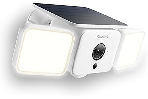 REOLINK Solar Floodlight Cam, 2K 150° Security Cameras Wireless Outdoor, Up to 1000lm Light & Siren Alarm, AI/PIR Motion-Acti