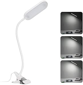Clamp Light - USB Reading Light LED with 3 Brightness Levels, Bed Night Desk Lamp, Flexible Gooseneck Clip on Light for Desk Bed Headboard & Laptop Video Conference