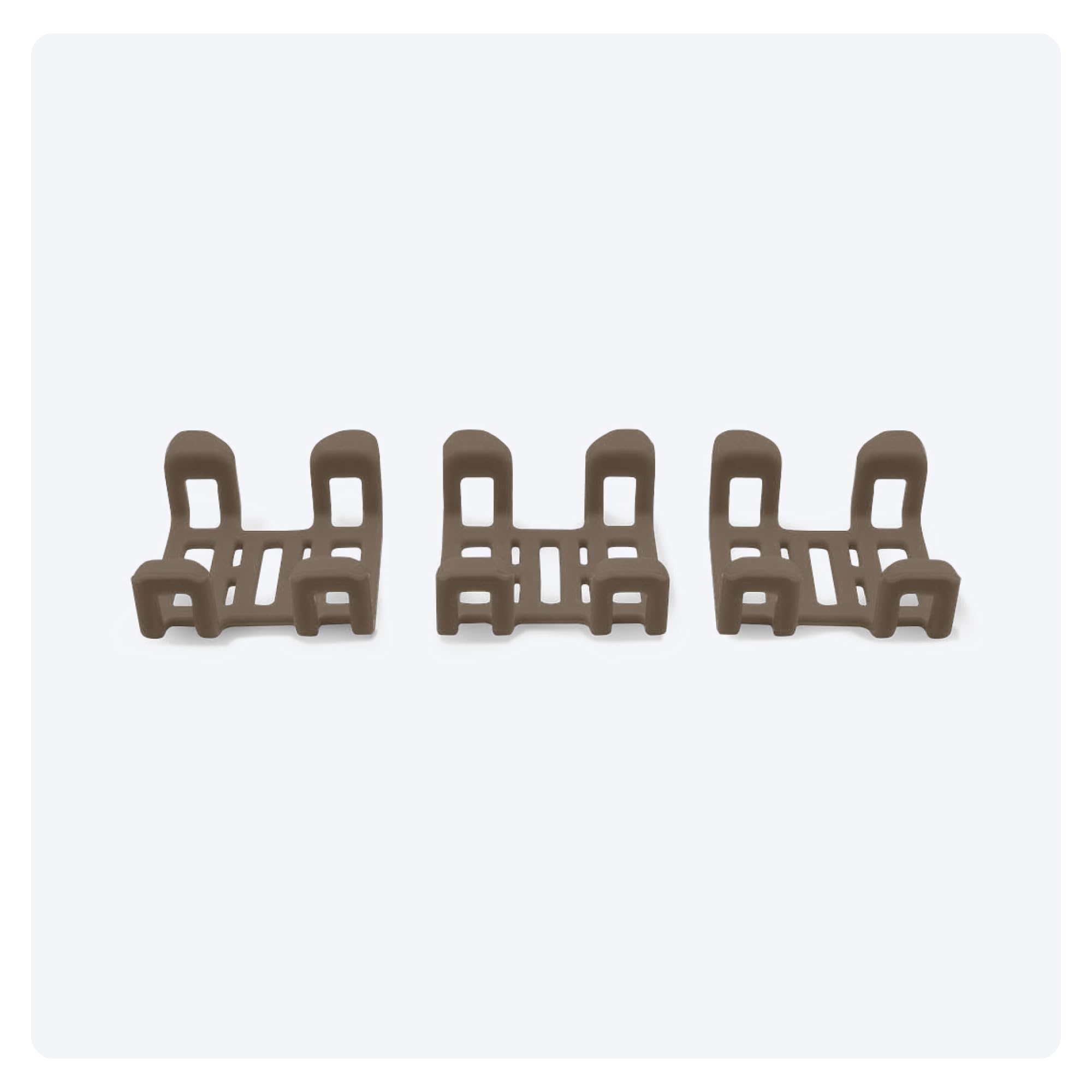 tractive GPS Dog Tracker Rubber Clips x3 (Standard, Brown)