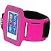 i2 Gear Running and Exercise Workout Armband Compatible with iPod Nano 8th and 7th Generation Devices with Adjustable Arm Band, Reflective Border, Touch Screen Protection and Key Holder (Pink)