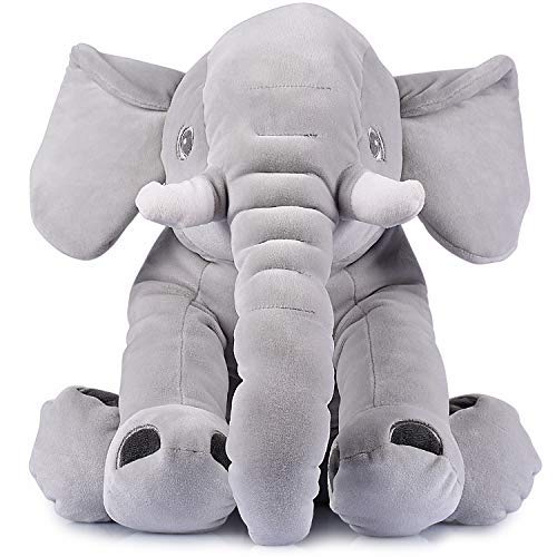 Adorable Stuffed Elephant Toy - Cute Soft Plush Cuddly Fabric - Great Gift Idea for Kids & Adults