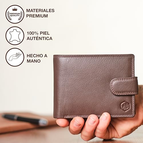 HansGo Wallets for Men Leather - Wallet with Style - Men's Wallet Handmade Genuine Leather - Wallets with RFID - The Comfortable Wallet - Wallets for Men - Original Gifts.