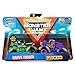 Monster Jam Official Die-Cast 1:64 Scale Double 2 Pack (Blue Thunder, Storm Damage, Grave Digger, Wild Flower)
