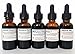 5 Biologic Vital Stain Kit - 30 ML (1 oz) Methylene Blue, Eosin Y, Bismarck Brown Y, Janus Green B and Neutral Red Solutions in Amber Glass Dropper Bottles