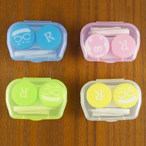 Lannmart 1set Travel Glasses Contact Lenses Box 6.5 x 4 x2cm Contact Lens Case for Eyes Care Kit Holder Container Gift