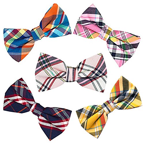 5 PC Mens Assorted Pattern Pre-Tied Adjustable Neck Tie Bowties (A-01-1)